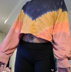 Crop sweatshirt- tie dye